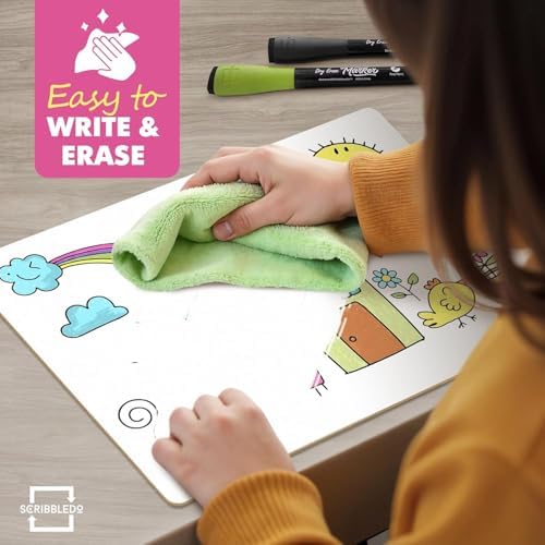 12 Pack Mini Dry Erase Whiteboards 9"x12" Double Sided