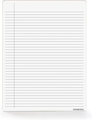 Dry Erase Notebook (2 Pack) 9"x12" Lined, Whiteboard Reverse