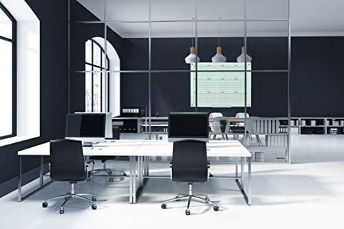 Magnetic 34”x46” Glass Whiteboard Yearly Dry Erase Calendar Planner