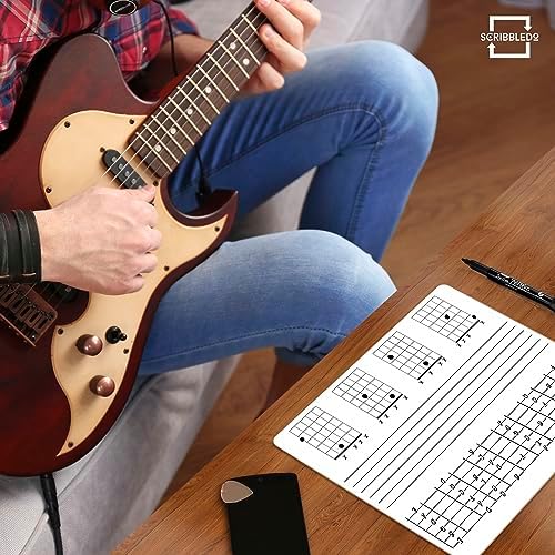 Guitar Strings & Necks Dry Erase Lapboard 11 x 14 Inch Double Sided