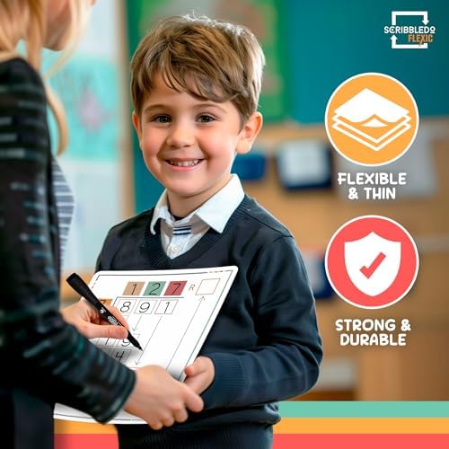 9”x12” Small White Board Dry Erase Sheets 10 Pack