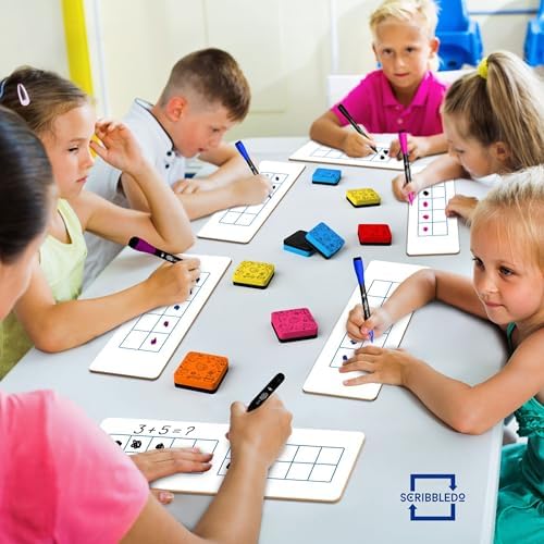 Magnetic Dry Erase Erasers Assorted Colors (60 Pack)