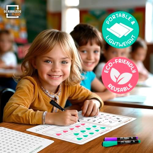 Bar Model 9”x12” Small White Board Dry Erase Sheets 10 Pack