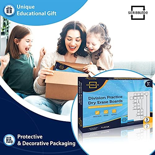 Dry Erase Division Lapboards 9x12 Inch Double Sided (5 Pack)