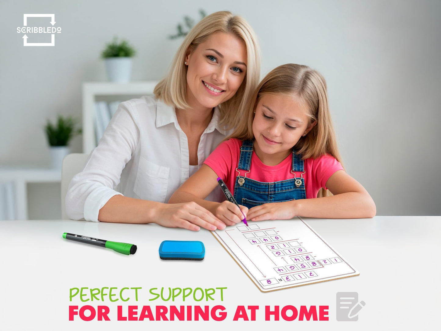 11x14 Division Dry Erase Board – Long Division for 2-Digit Divisors