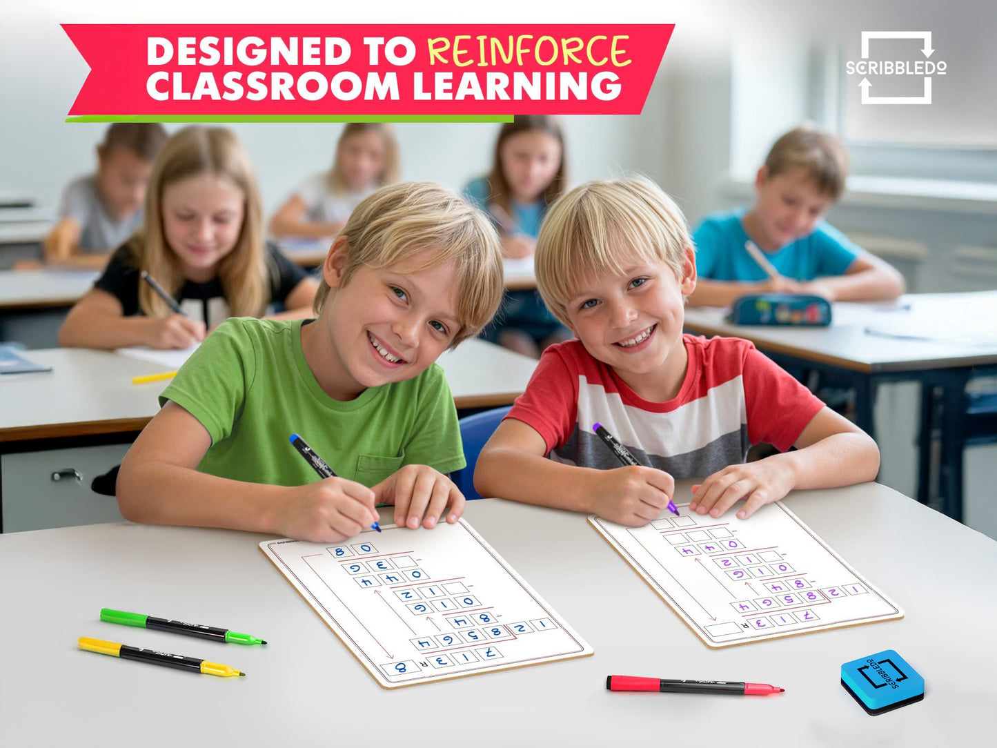 11x14 Division Dry Erase Board – Long Division for 2-Digit Divisors