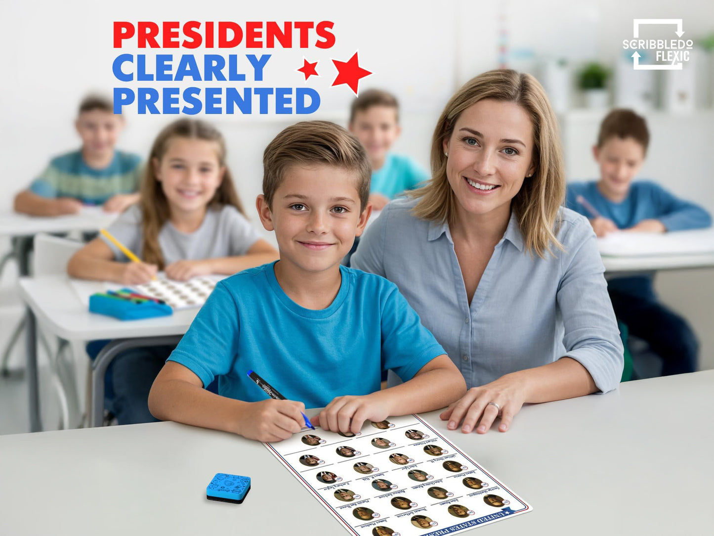 US Presidents Practice Flexic Dry Erase Sheet 11"x14" (10 pc)