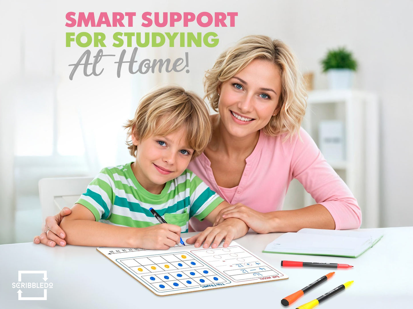 Bar Model, Ten Frame, Number Line & 1–120 Chart Math Dry Erase Board – 9x12