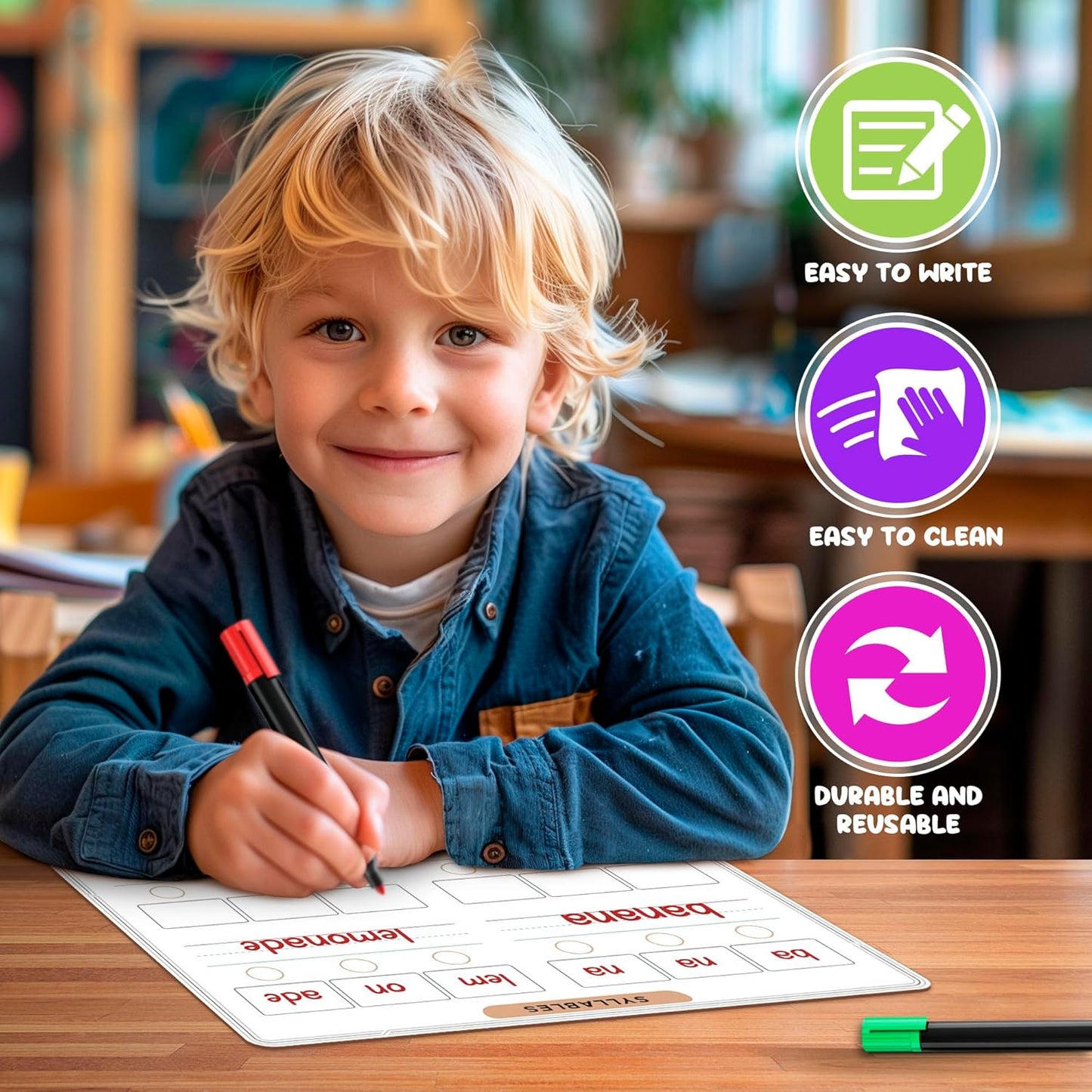 Phonics Practice Flexic Sheets 9"x12" (10 pc)