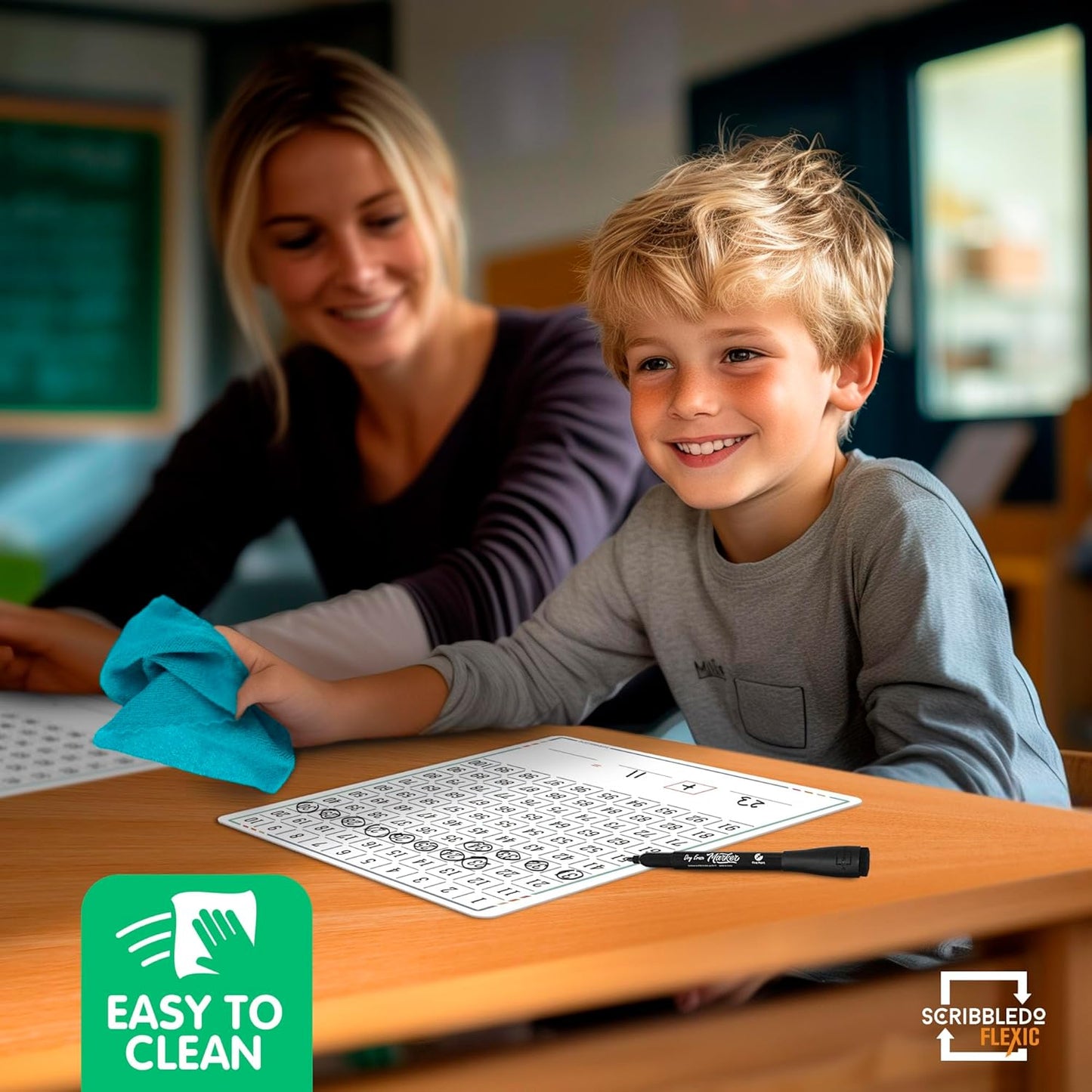 Dry Erase Flexic Number Chart 9"x12" (10 pc)