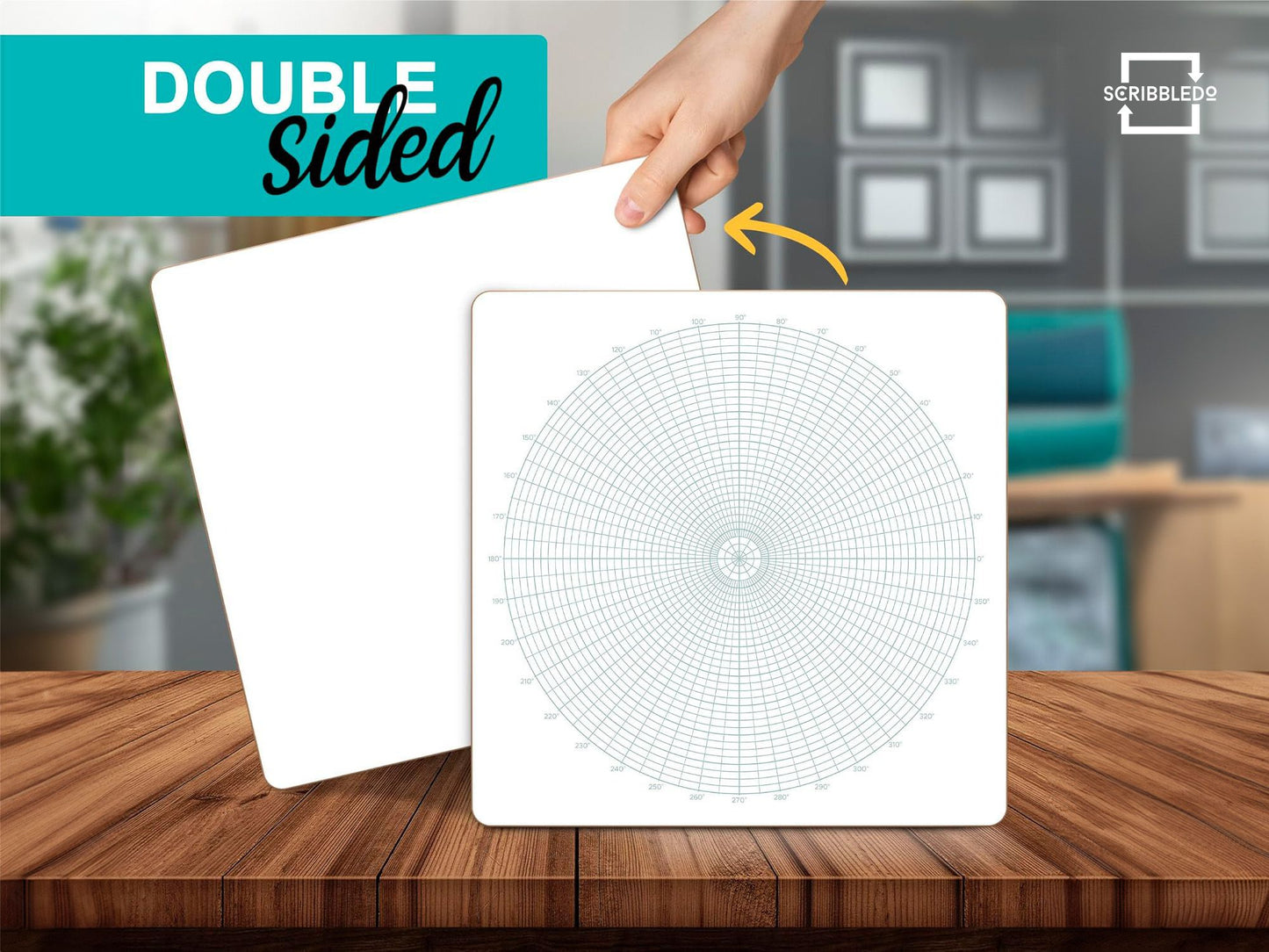 Dry Erase Circular Grid 12"x12" Board