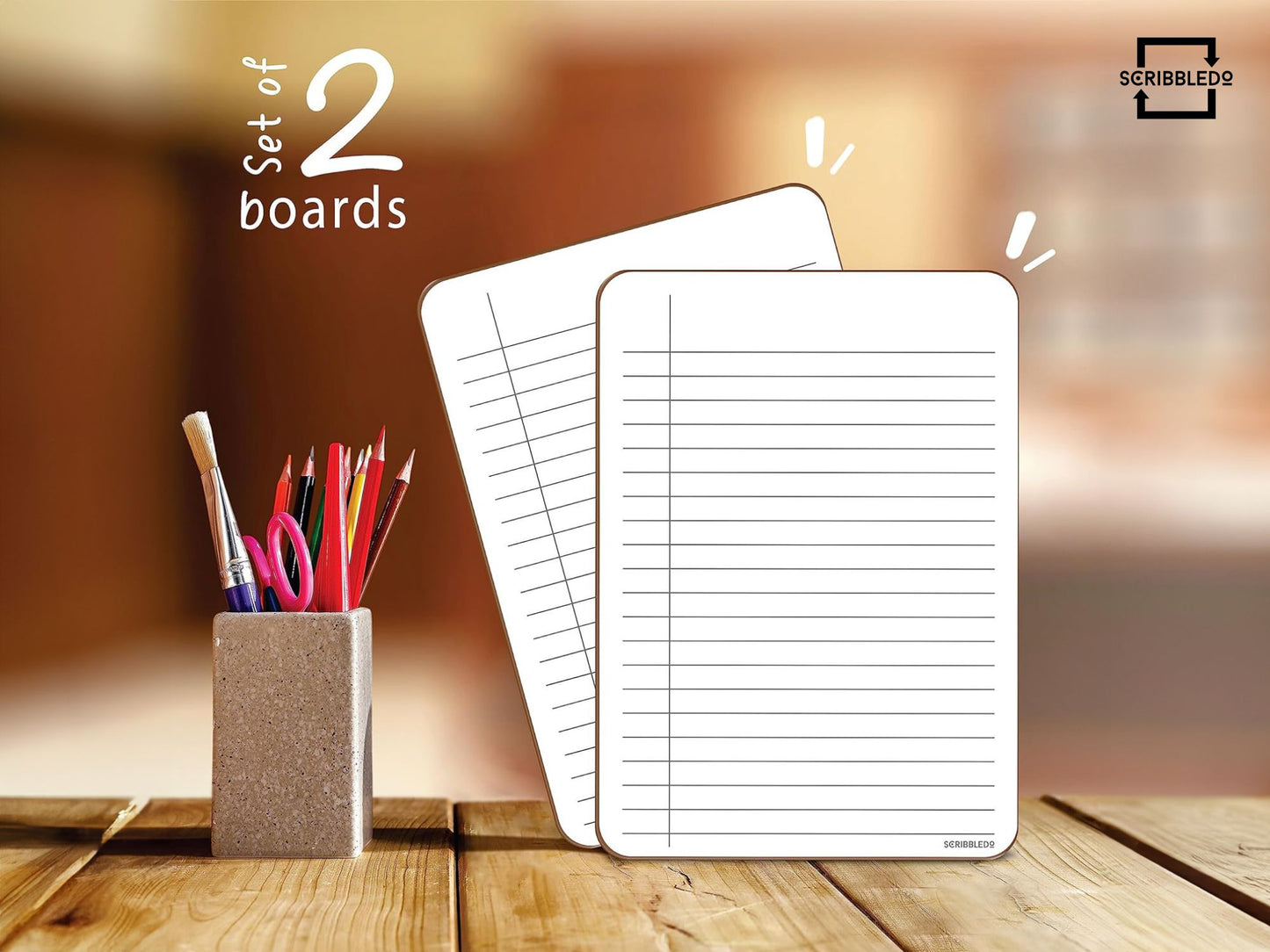 2 Pack Dry Erase College Ruled Notebook 5"x7"