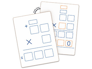 long multiplication double sided board 9"x12"