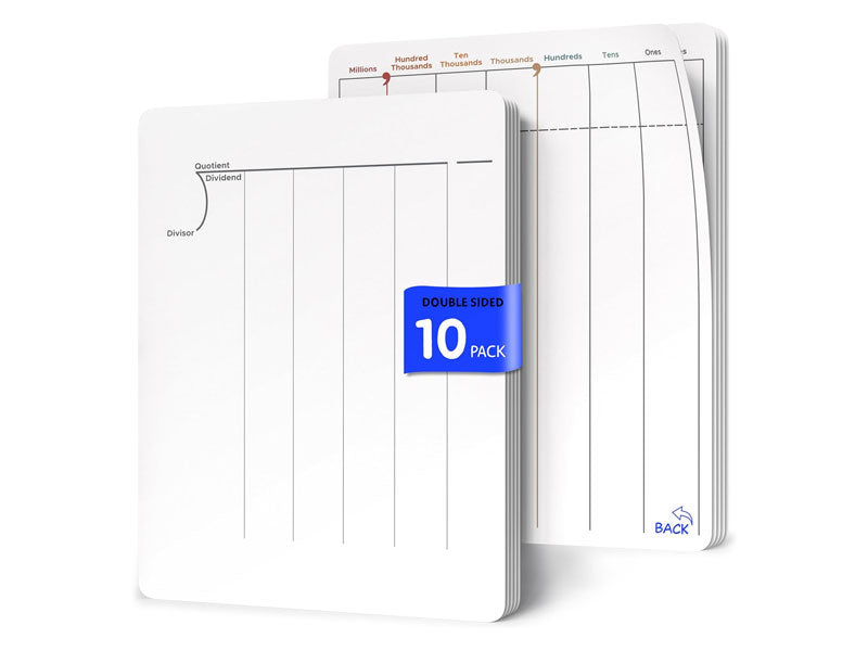 Division & Place Value Practice Flexic Sheet 9"x12" (10 pc)