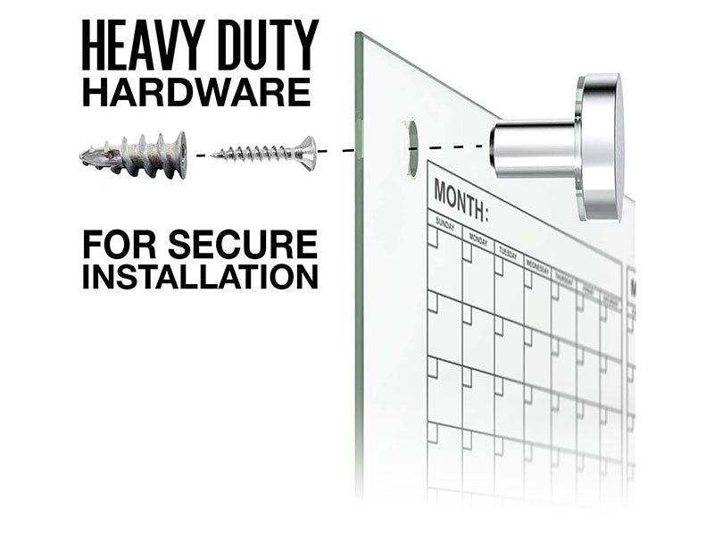 Complete Glass Whiteboard Hardware Kit