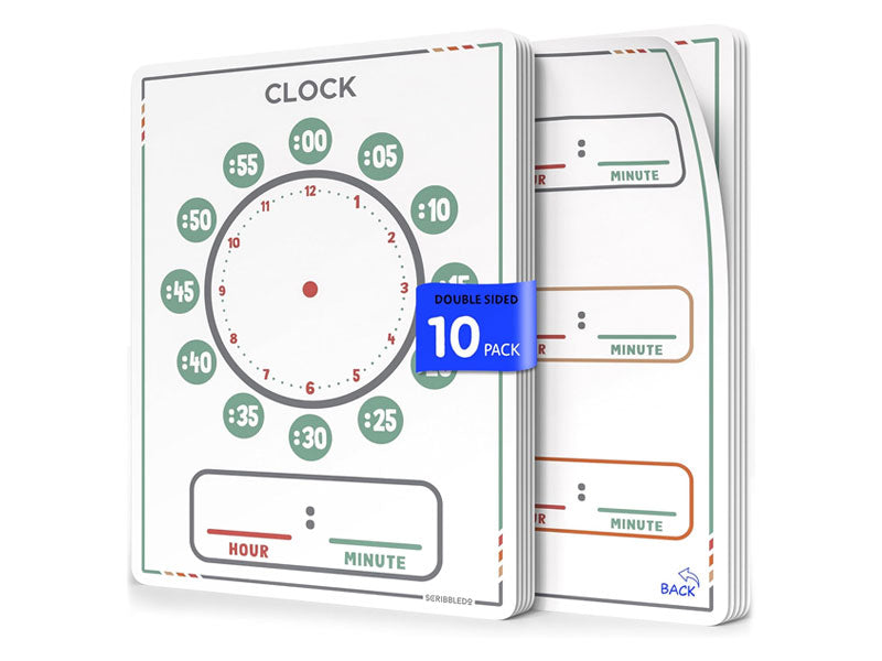 Telling Time Teaching Clock for Kids 9"x12" (10 pc)