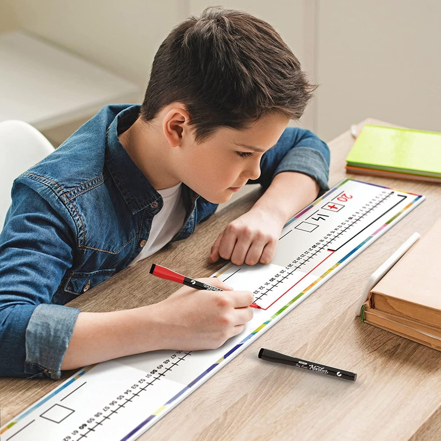 0-100 number line whiteboard