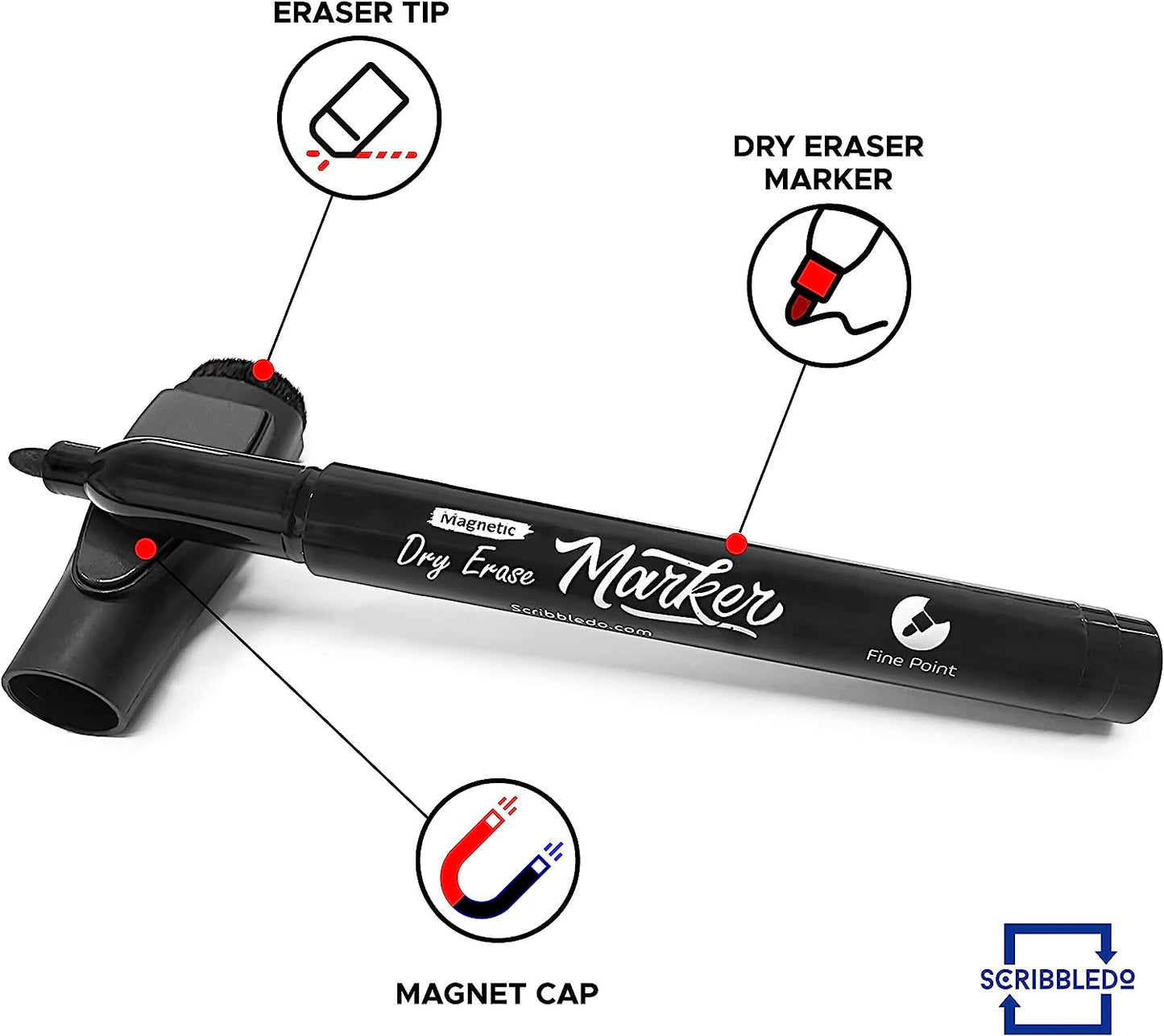 whiteboard color markers with fine tip