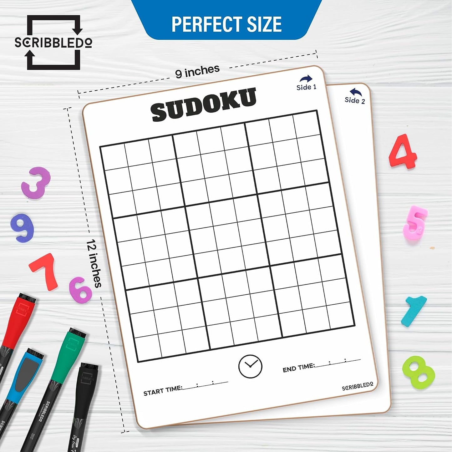 Portable Sudoku White Board 9"x12"