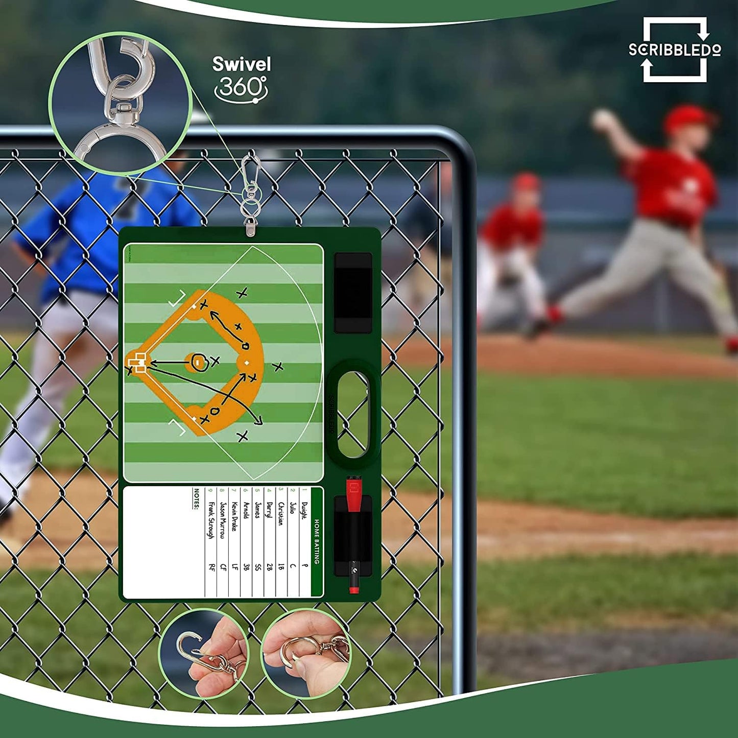 dry erase double sided baseball lineup board for coaches
