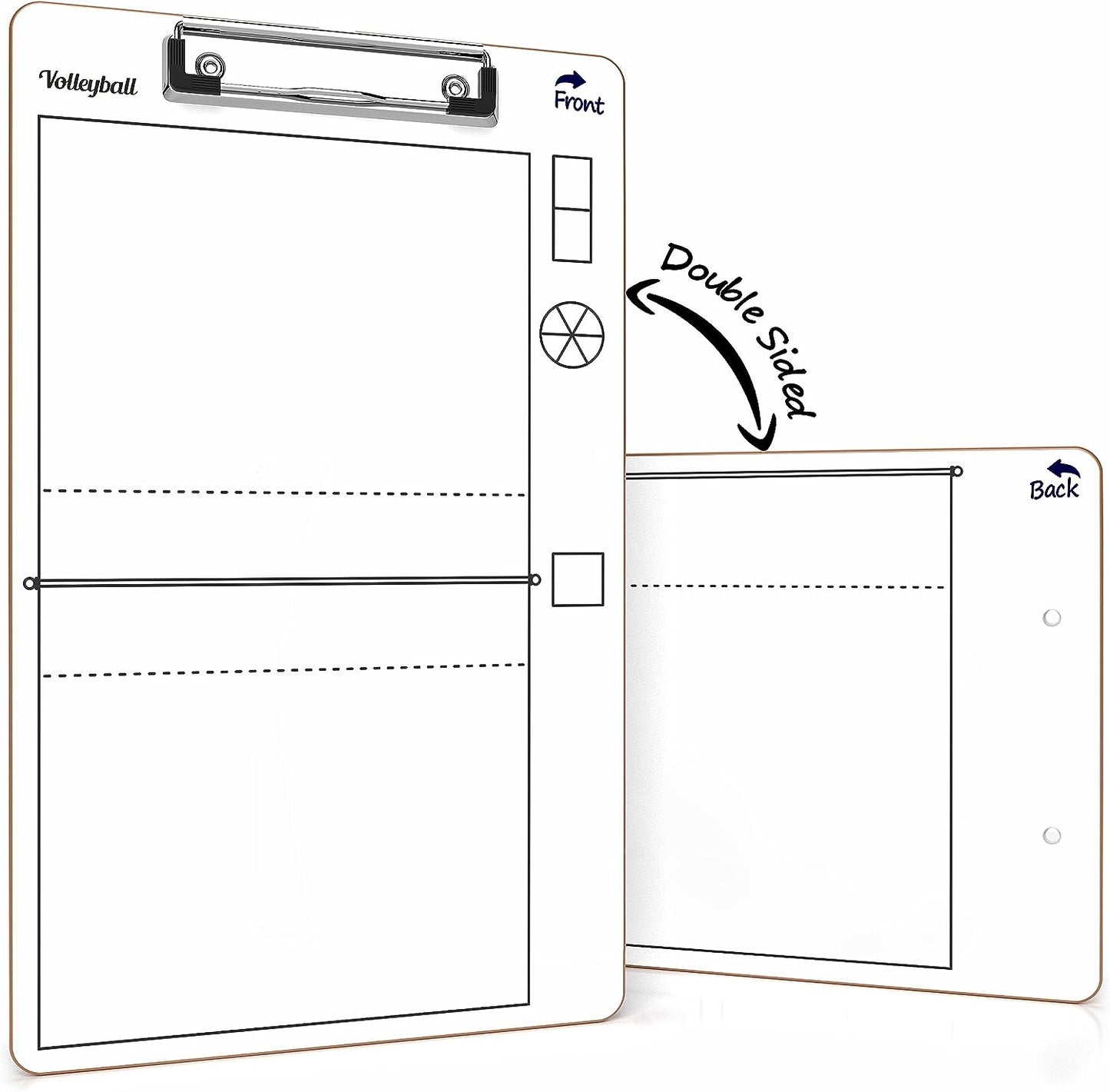 Volleyball Double Sided Dry Erase Clipboard 15"x9"