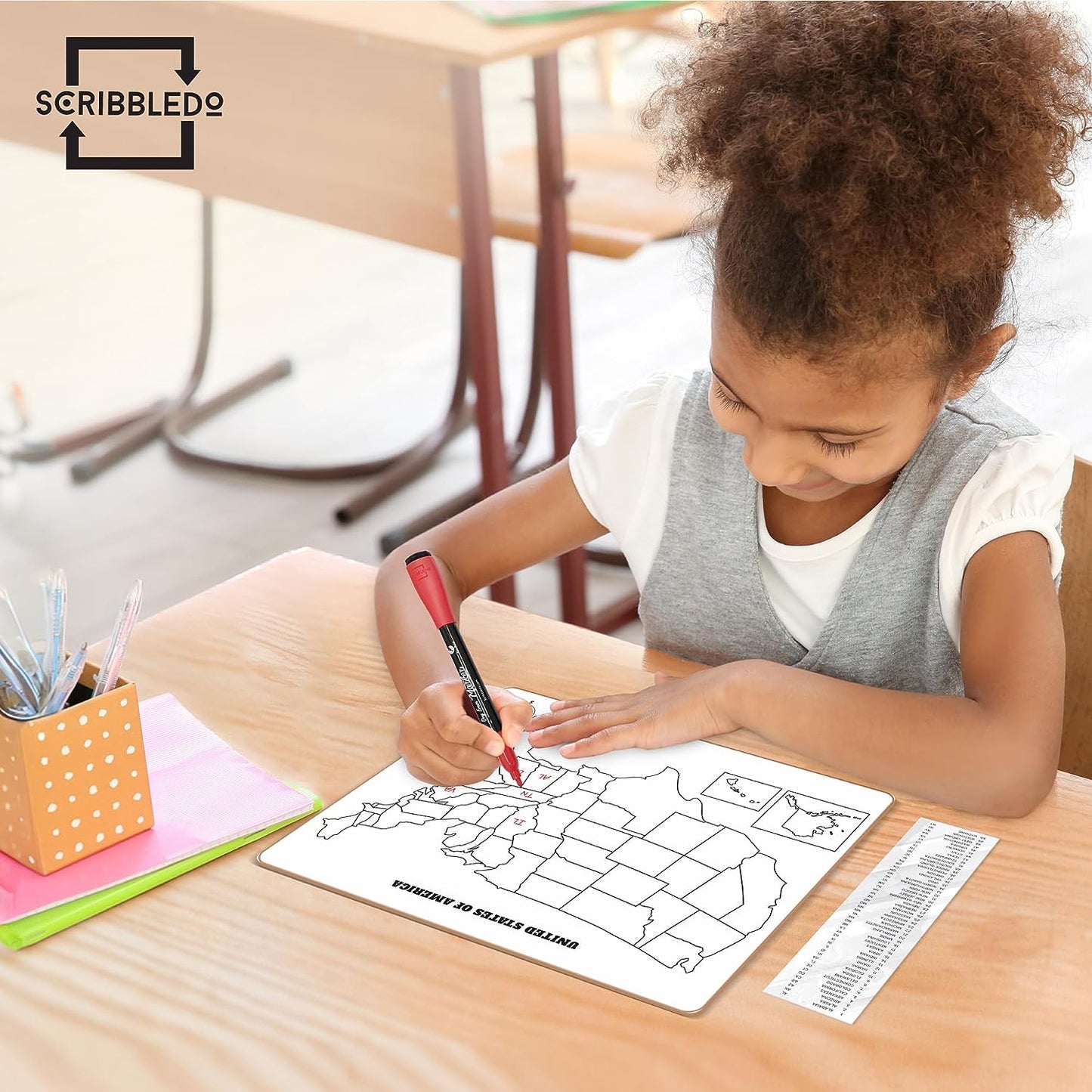 dry erase map of the united states