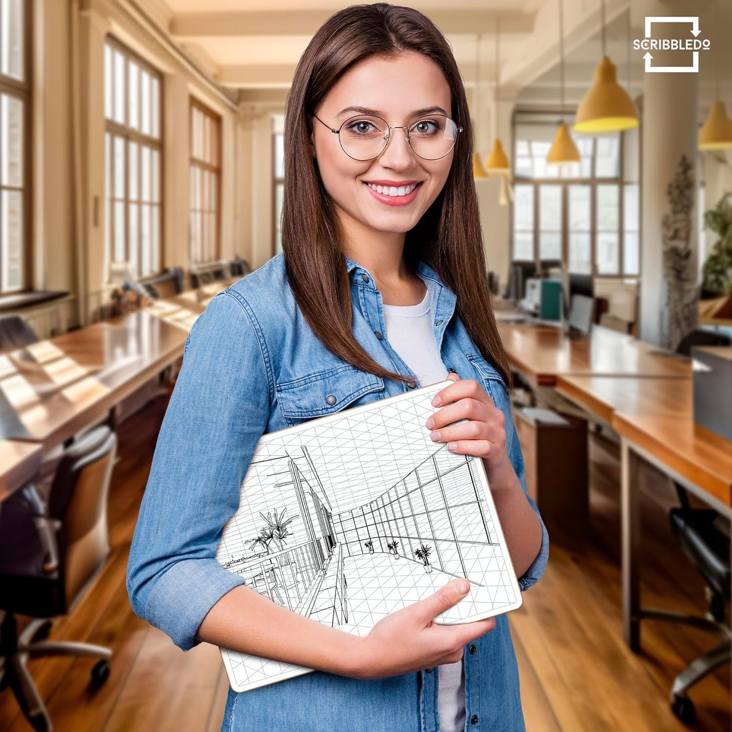 two point perspective grid for drawing