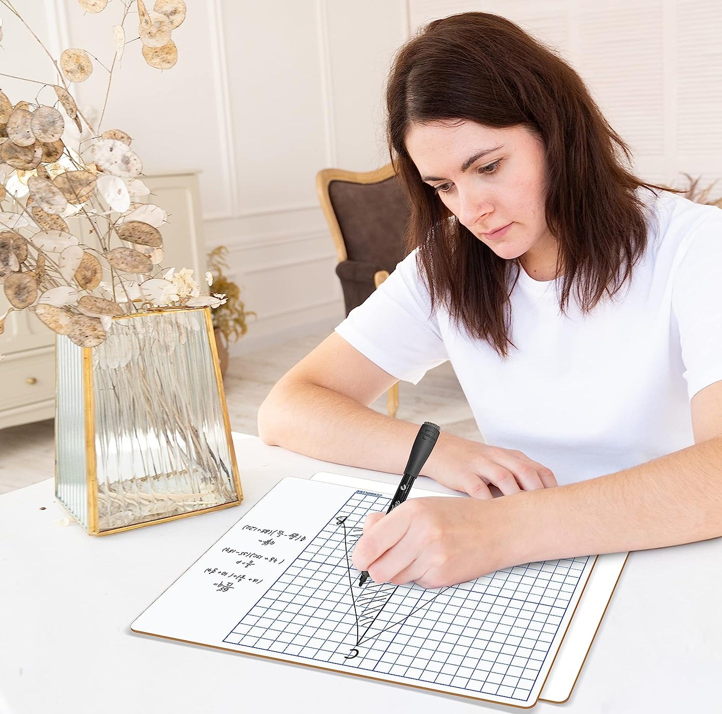 grid white boards for students 11x14