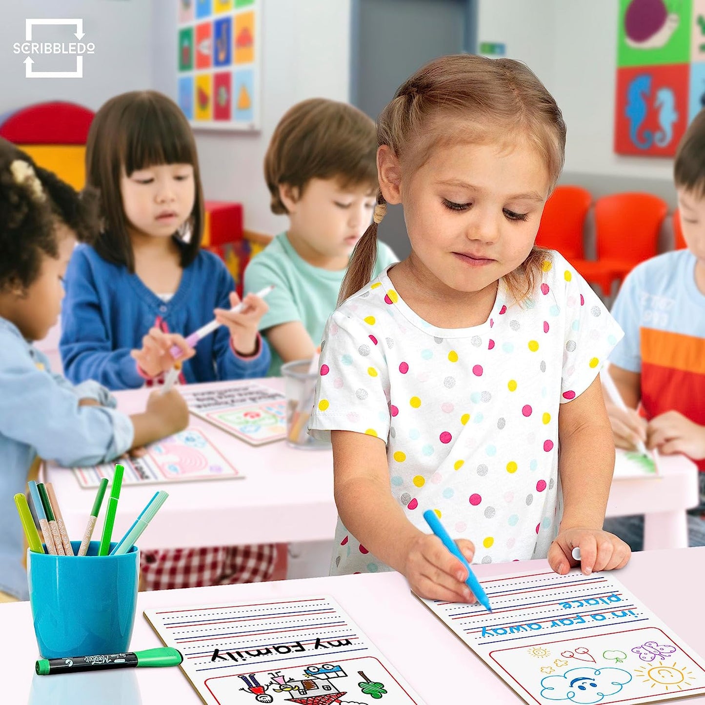 9x12 dry erase double sided board for kids