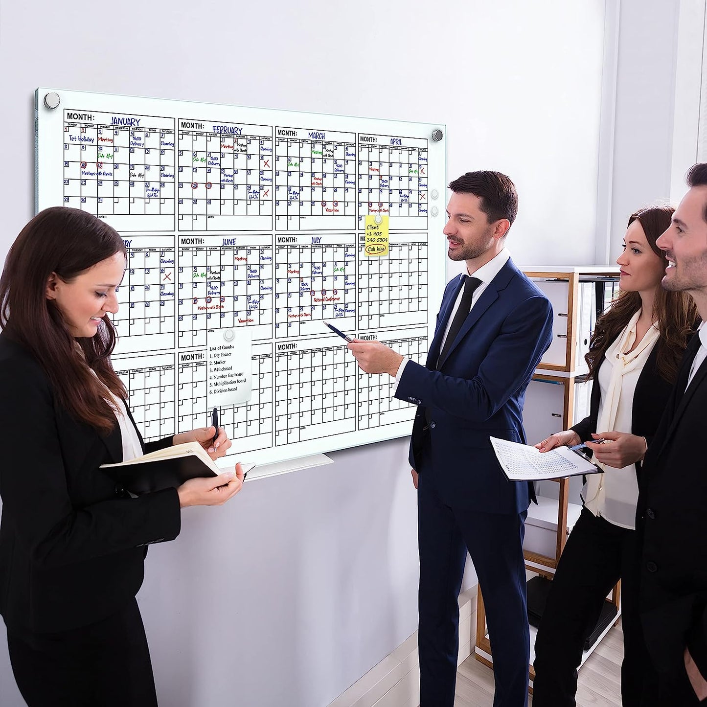 Quarterly Planner Calendar 34x46 with Marker Tray