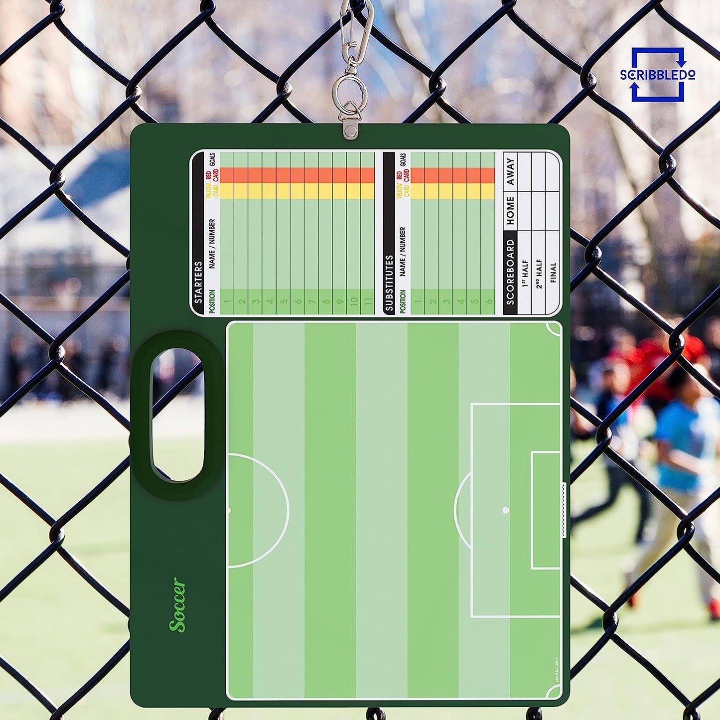 Double Sided Soccer Dry Erase Clipboard 15x10.5
