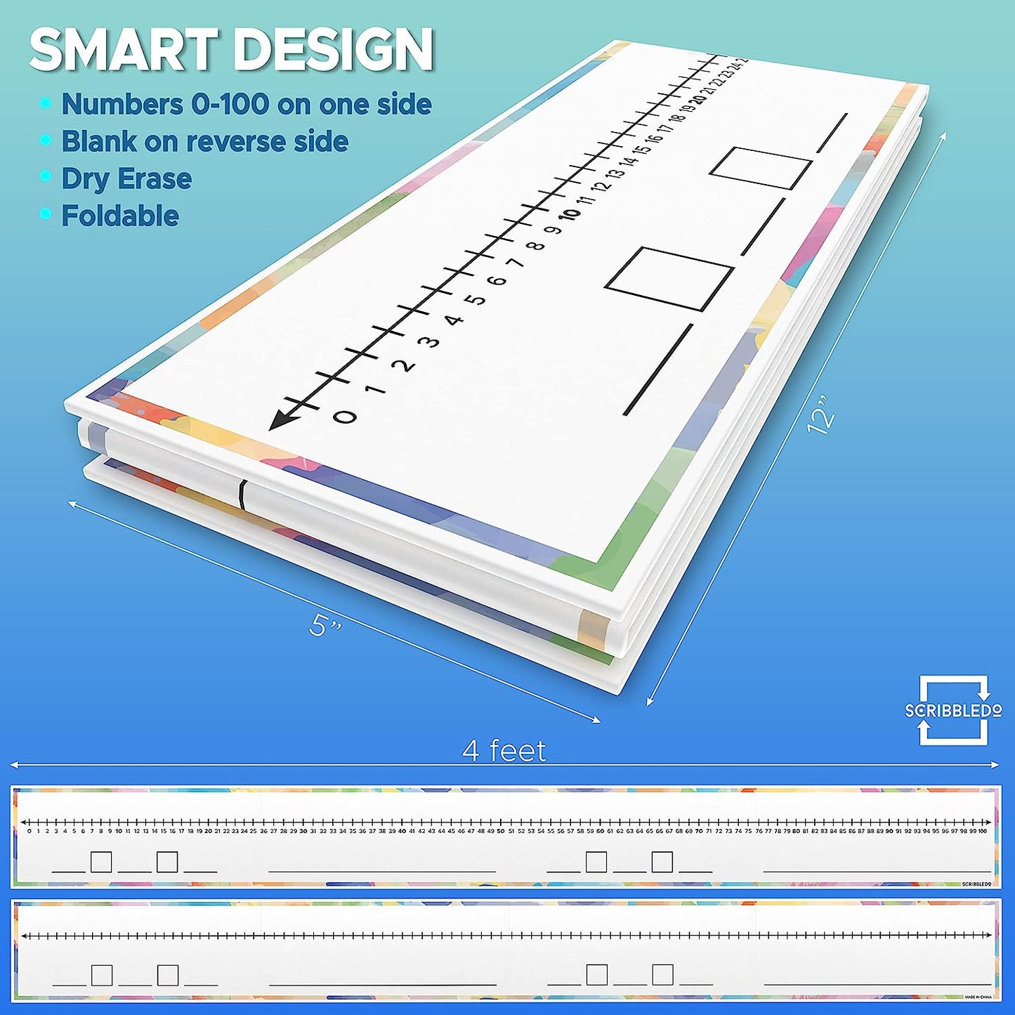 dry erase double sided foldable whiteboard