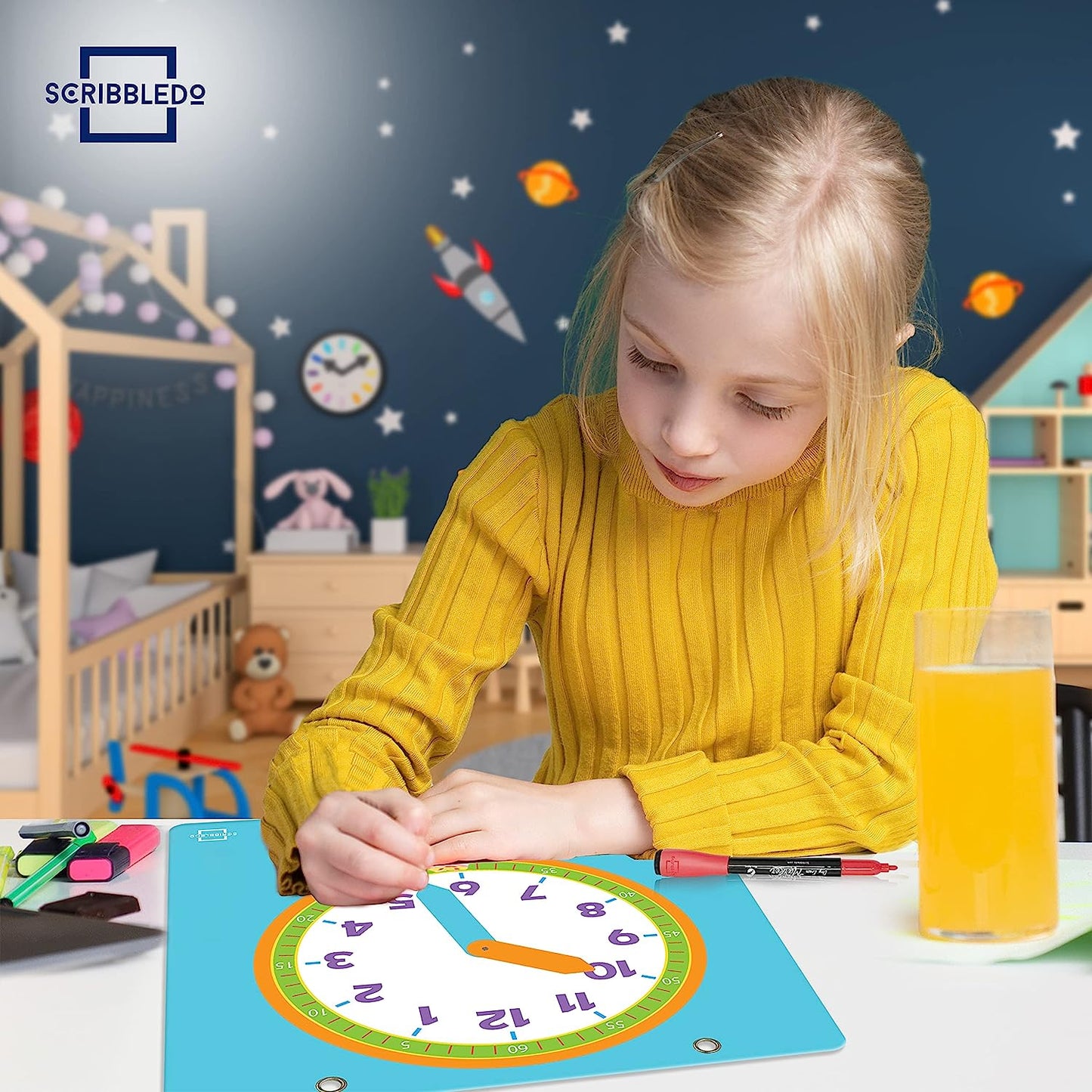 dry erase learning clocks for kids