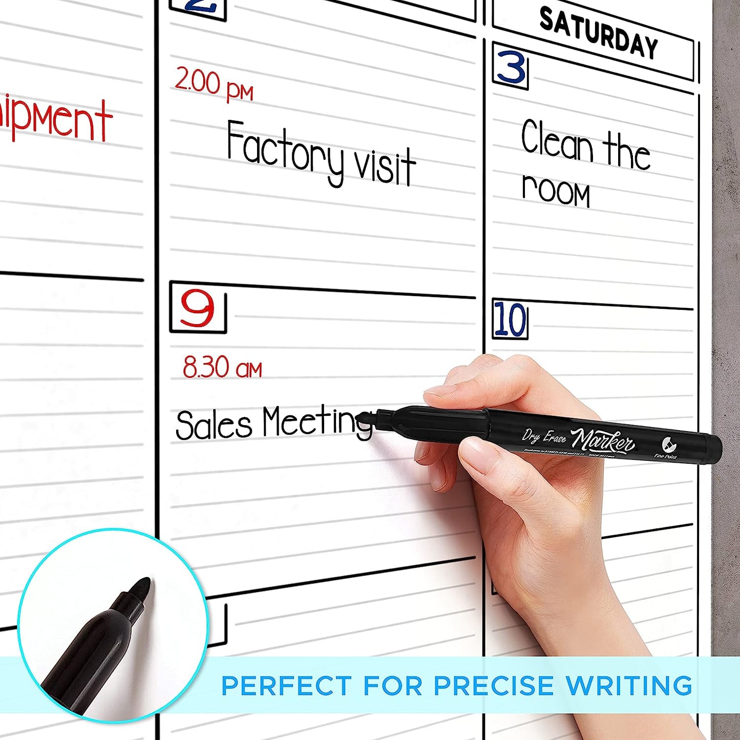 36x48 2023 monthly dry erase whiteboard calendar for wall