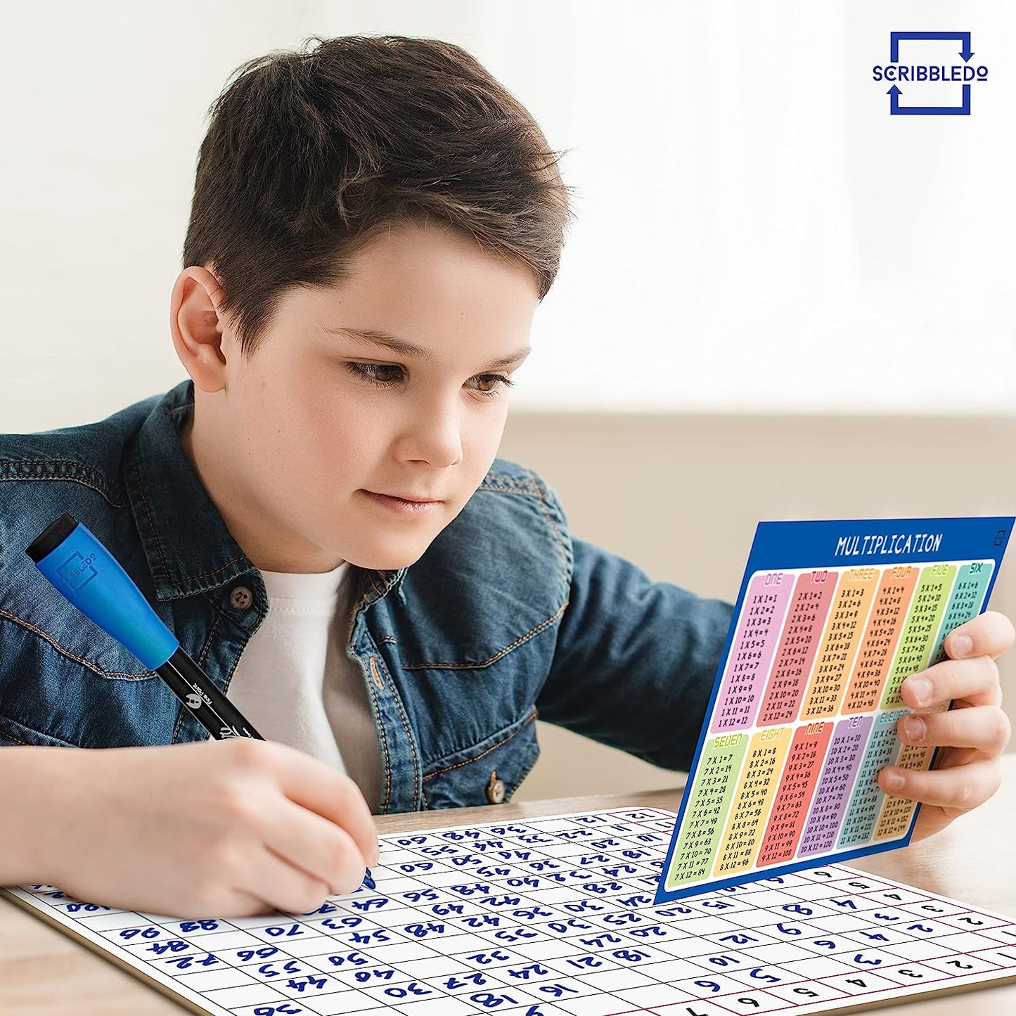 11x14 double sided multiplication chart table