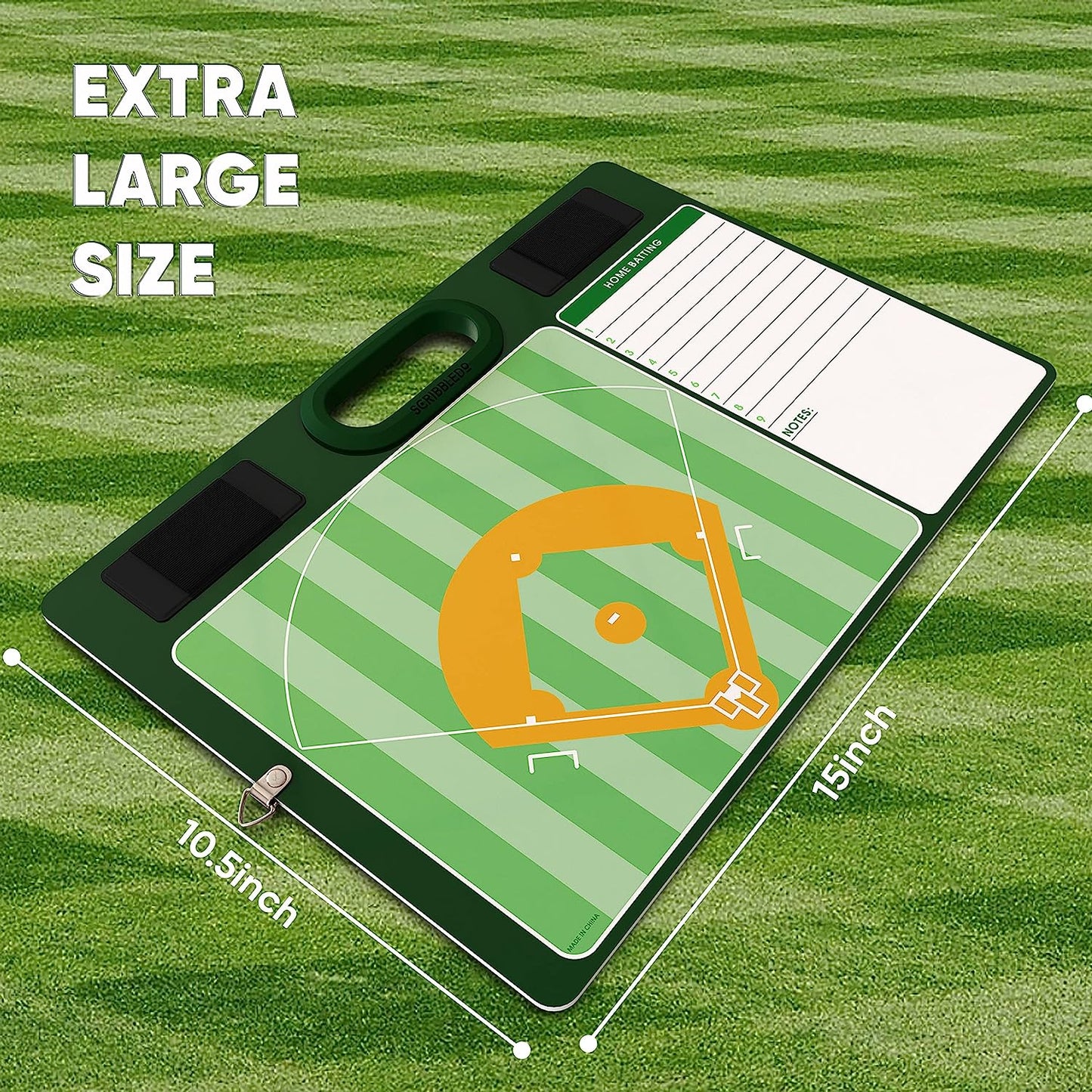 Baseball Double Sided Dry Erase Clipboard