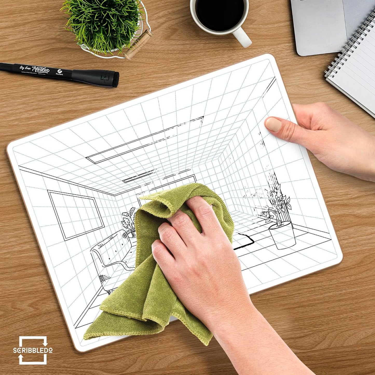 11x14 perspective grid paper