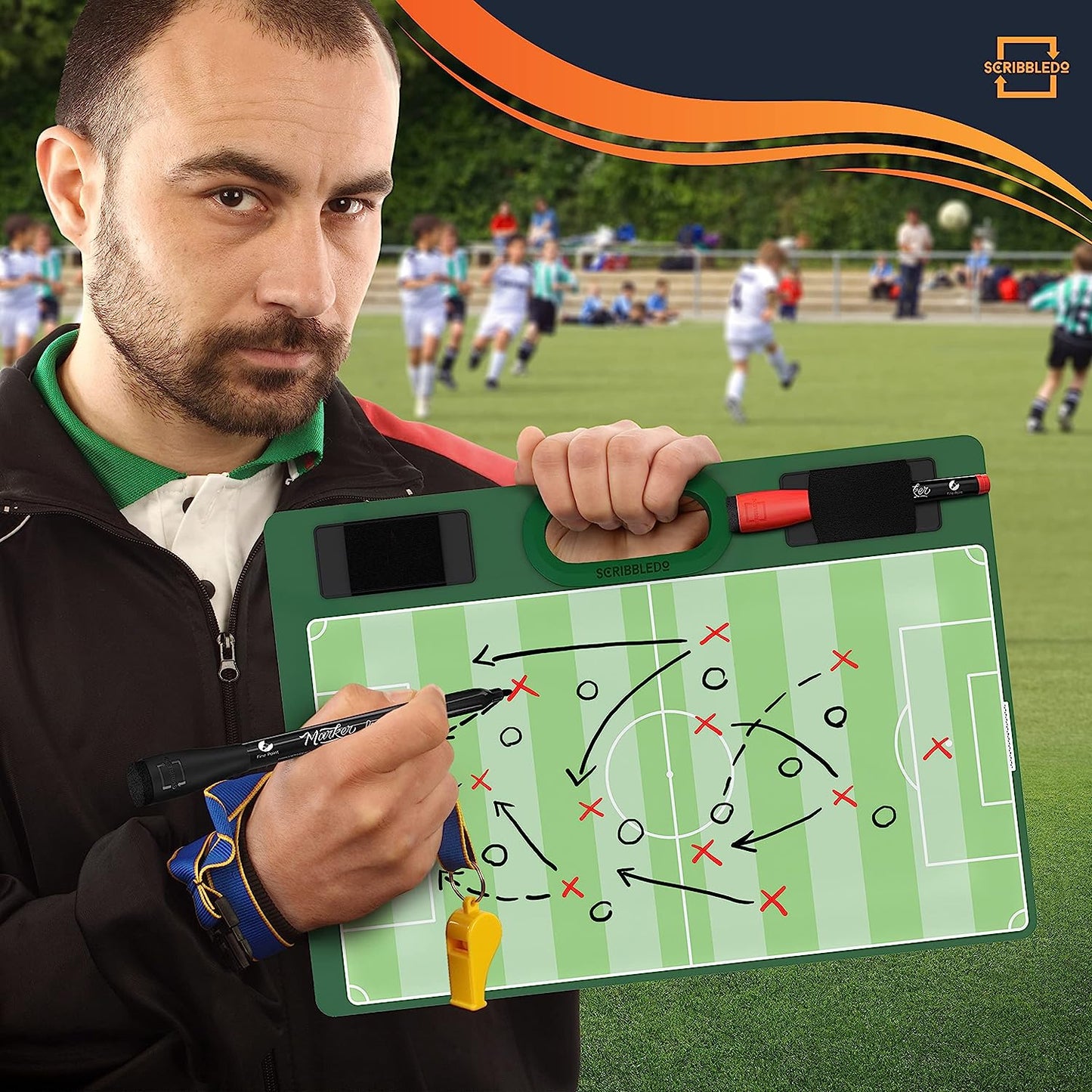 double side magnetic soccer board for coaches 15x10.5