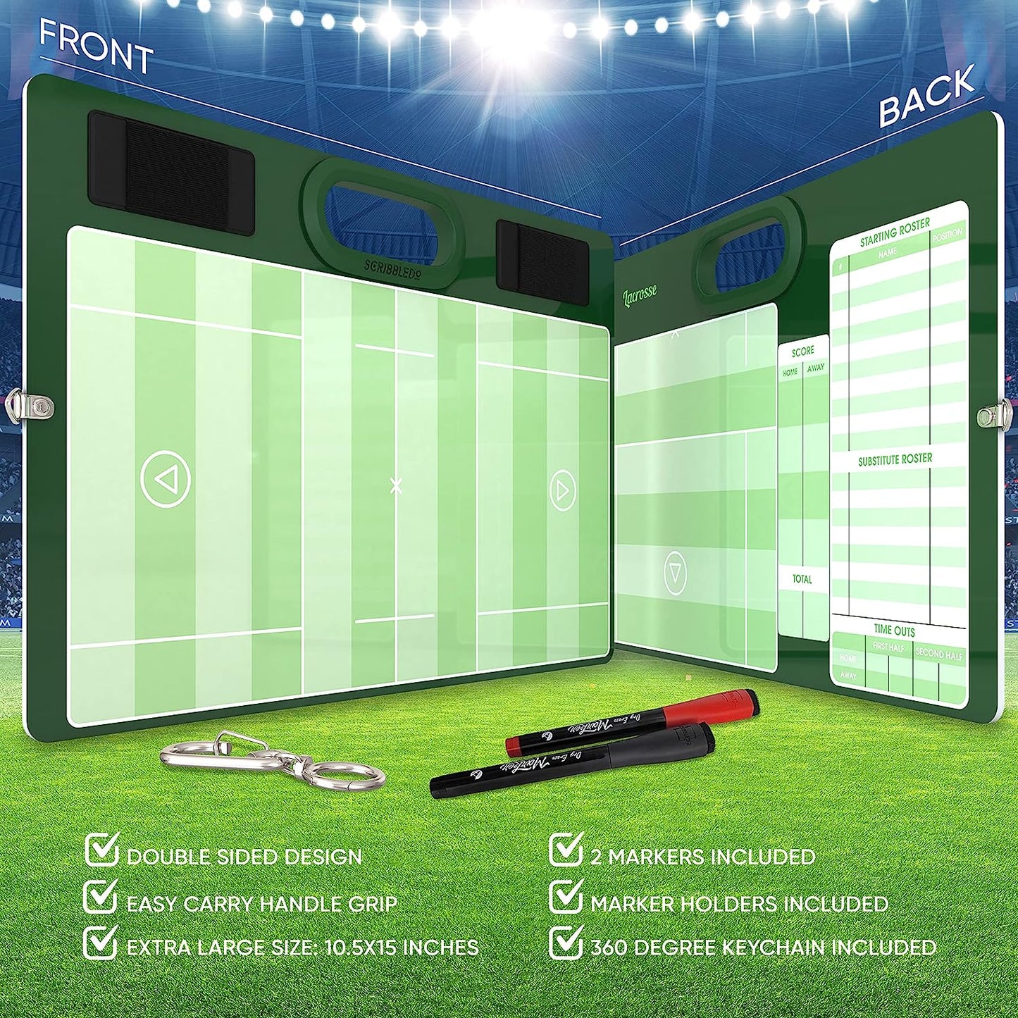 double sided lacrosse whiteboard