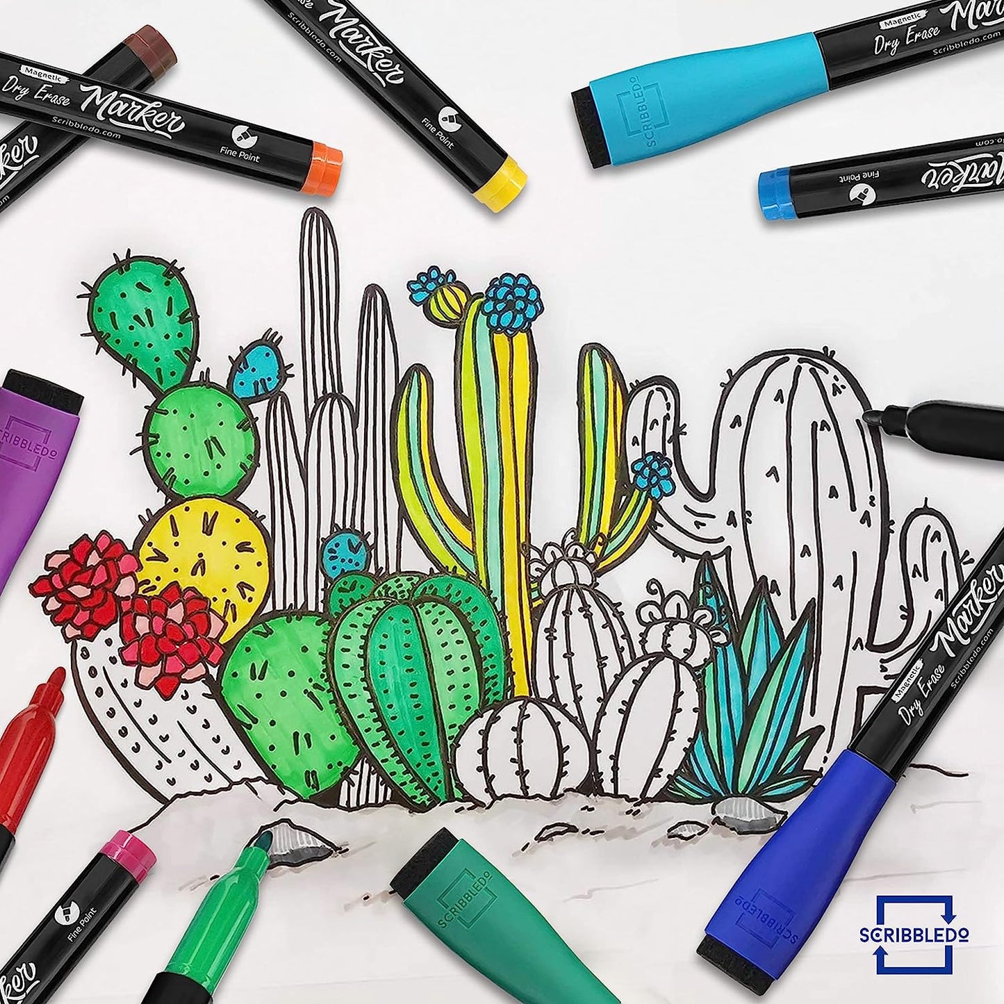 dry erase colored markers with magnet