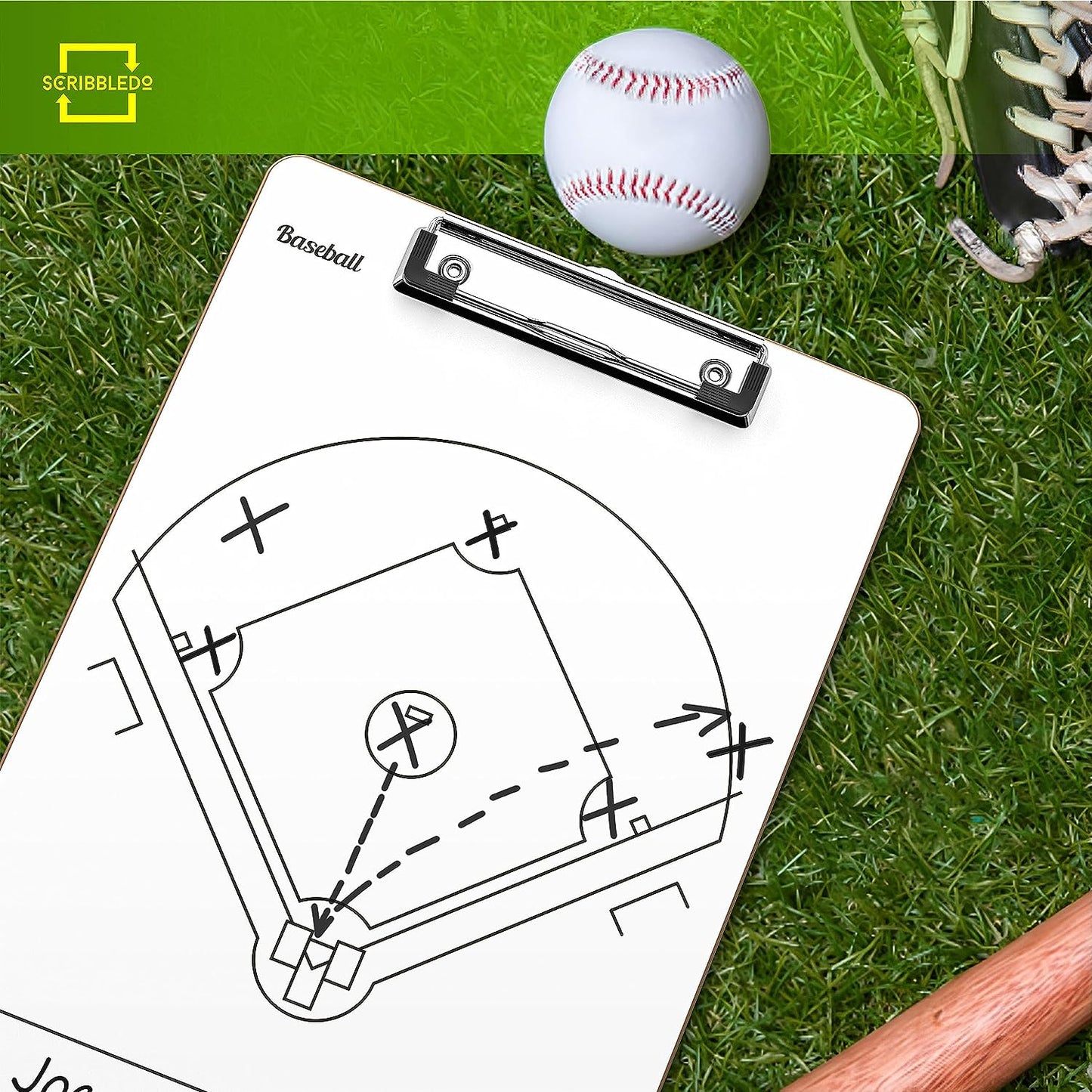 baseball explanation clipboard 15"x9"