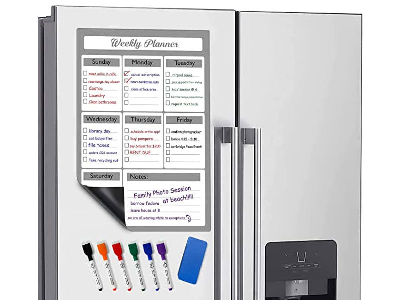 magnetic weekly planner for refrigerator