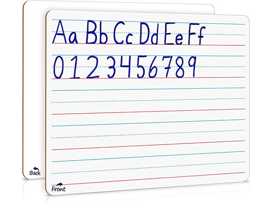 double sided ruled whiteboard 9x12