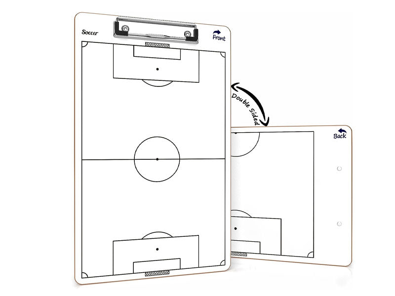 Double Sided Soccer Dry Erase Clipboard 15"x9"