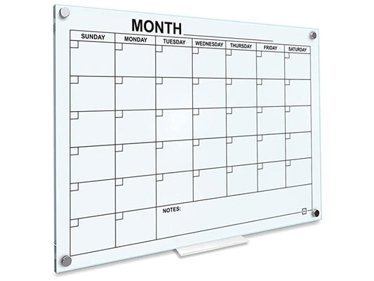2023 glass monthly planner whiteboard 34x46