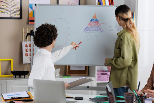 9"x12" dry erase whiteboard on a light wood desk surface