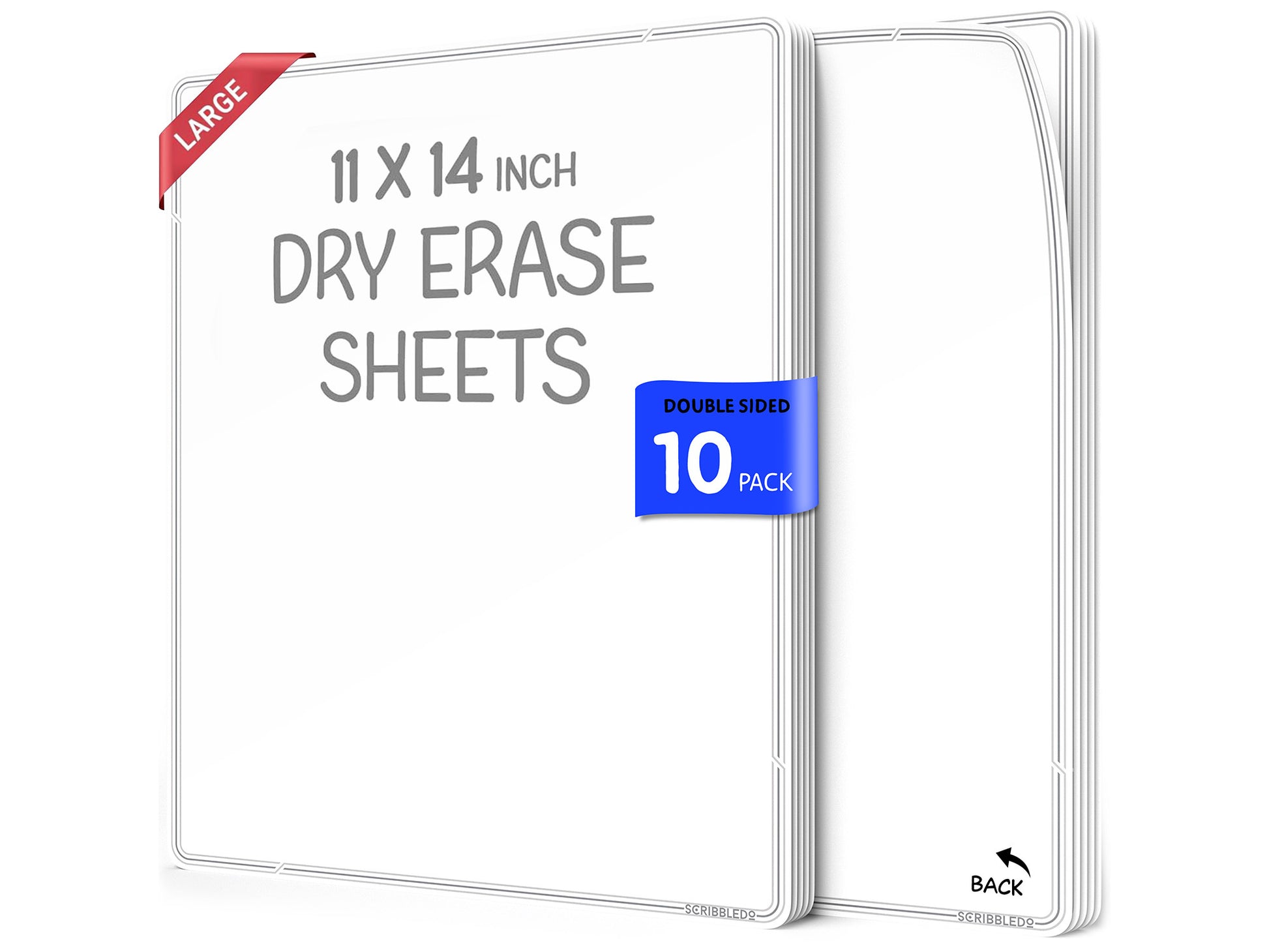 Large White Dry Erase Flexic Sheet 11"x14" (10 pc)