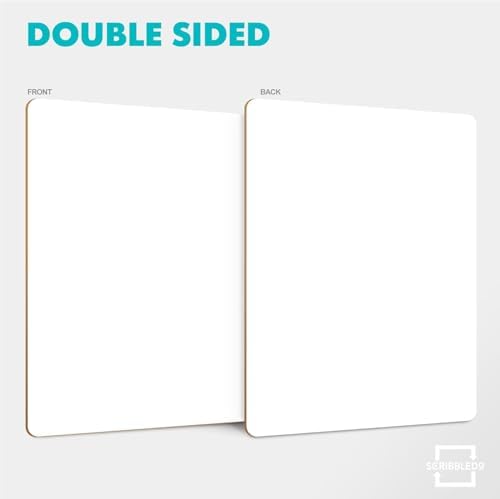 Mini Dry Erase Whiteboards 9"x12" Double Sided (24 Pack)