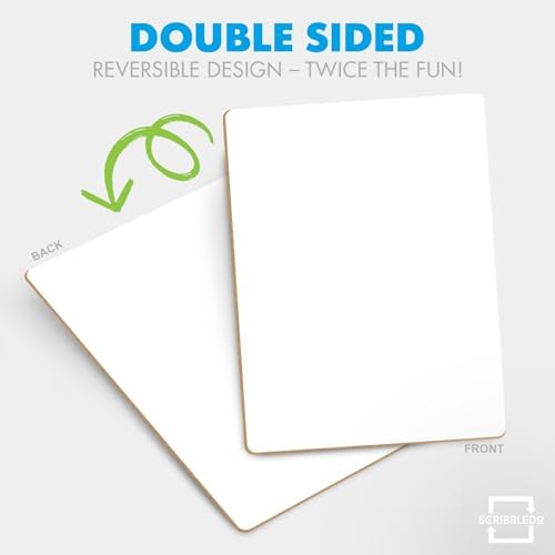 12 Pack 9x12 Inch Double Sided Mini Dry Erase Boards with Erasers