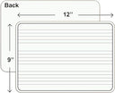 9" X 12" Double Sided Dry Erase Music Staff Whiteboard Lapboard